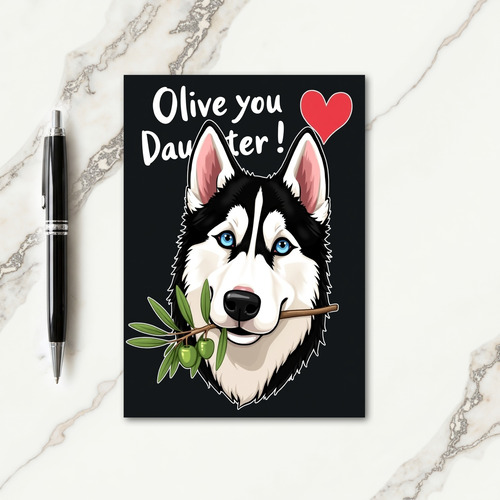 Sweet Mothers Day Snow Dog Card