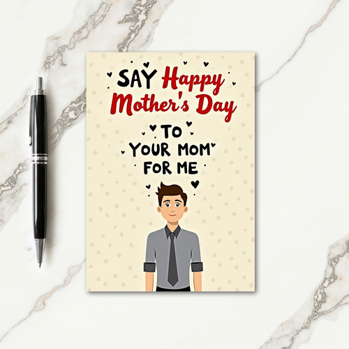 Sweet Mothers Day Son Art Card
