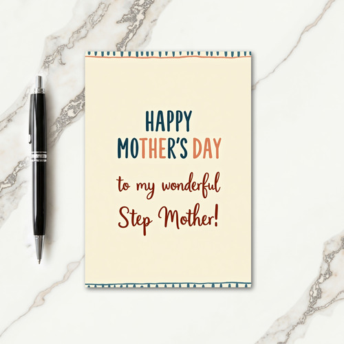 Sweet Mothers Day Step Mom Card