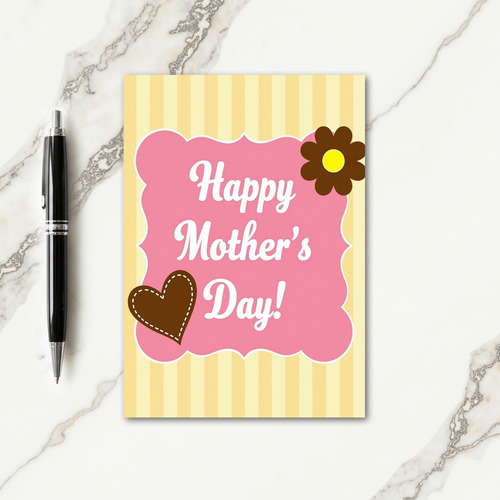 Sweet Mothers Day Striped Card