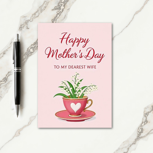 Sweet Mothers Day Tea Cup Card