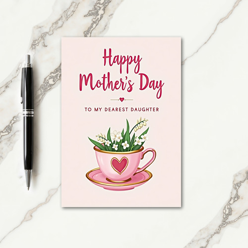 Sweet Mothers Day Teacup Art Card
