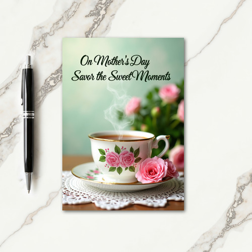 Sweet Mothers Day Teacup Card