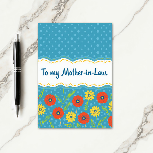 Sweet Mothers Day Teal Dots Card