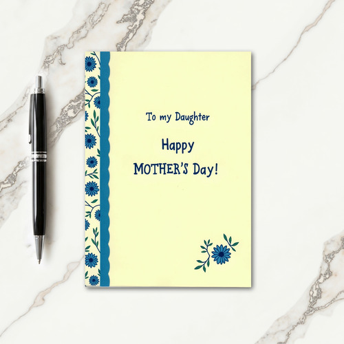 Sweet Mothers Day Teal Floral Card