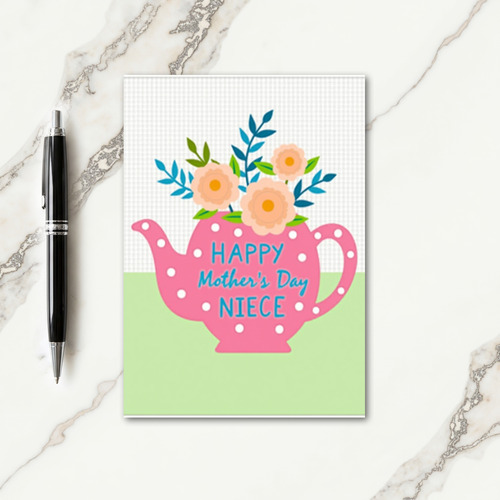 Sweet Mothers Day Teapot Design Card