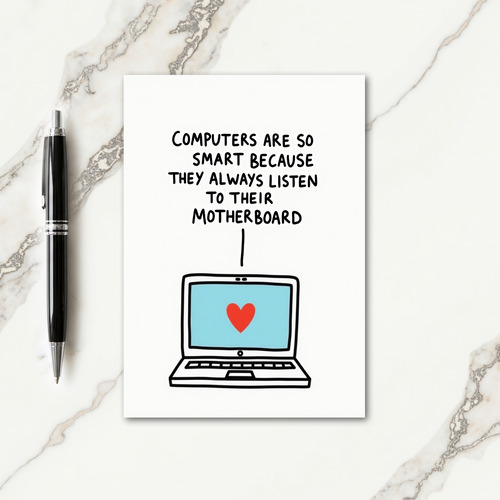 Sweet Mothers Day Tech Heart Card