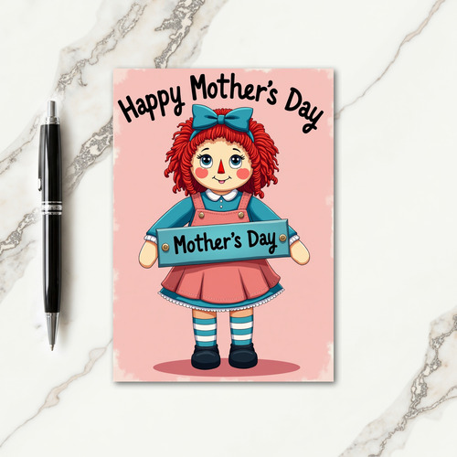 Sweet Mothers Day Textile Card