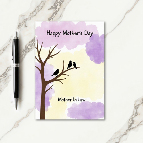 Sweet Mothers Day Tree Birds Card