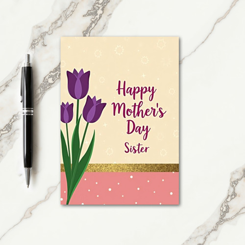 Sweet Mothers Day Tulip Art Card