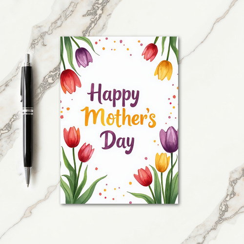 Sweet Mothers Day Tulip Card