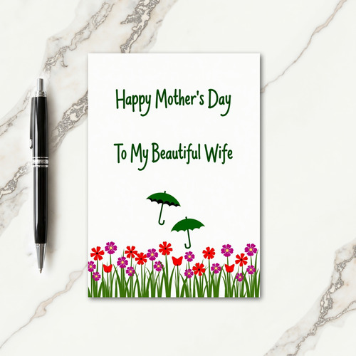 Sweet Mothers Day Umbrellas Card