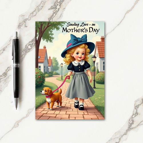 Sweet Mothers Day Village Scene Card