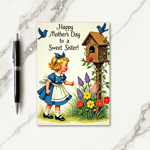 Sweet Mothers Day Vintage Story Card