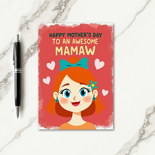 Sweet Mothers Day Woman Image Card