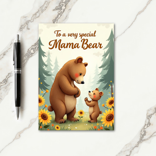 Sweet Mothers Day Woodland Card