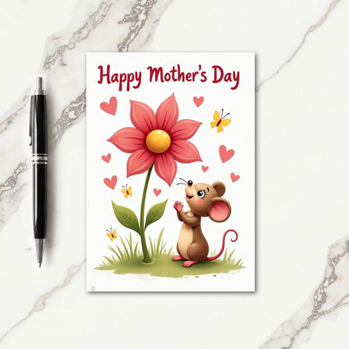 Sweet Mouse Mothers Day Card