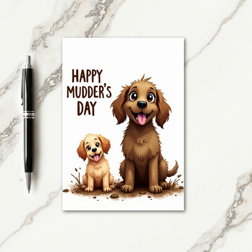 Sweet Mudders Day Dog Art Card