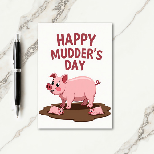 Sweet Mudders Day Piglet Card