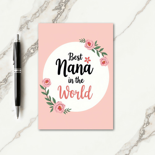 Sweet Nanas Floral Rose Card
