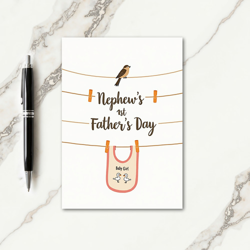 Sweet Nephews First Fathers Day Card