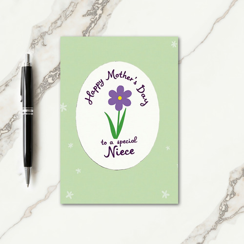 Sweet Niece Mothers Day Oval Card