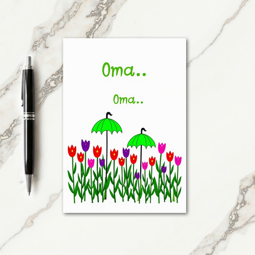 Sweet Oma Floral Tulips Card