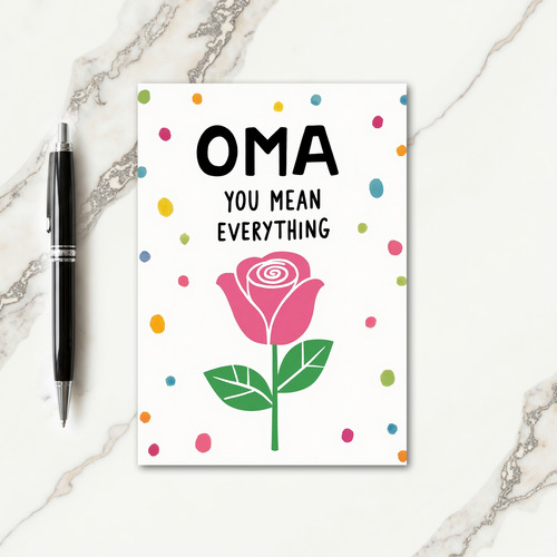 Sweet Oma You Mean Everything Card