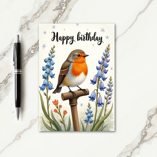 Sweet Orange Bird Card