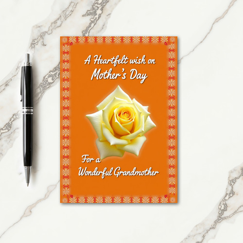 Sweet Orange Mothers Day Card