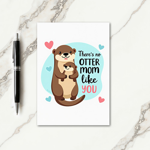 Sweet Otter Mothers Day Card