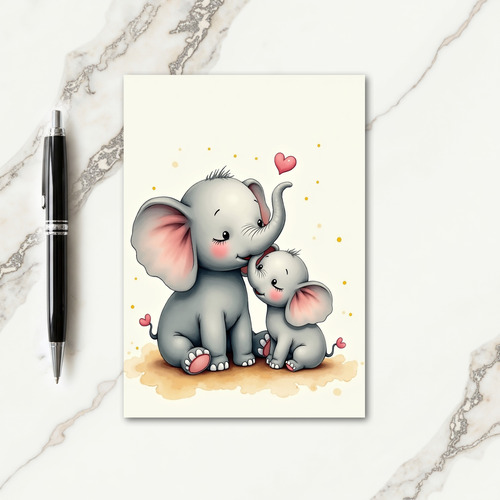 Sweet Pachyderm Mothers Day Card