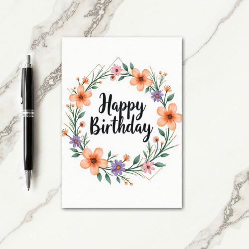 Sweet Painted Birthday Card