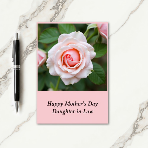 Sweet Pale Pink Mothers Day Card