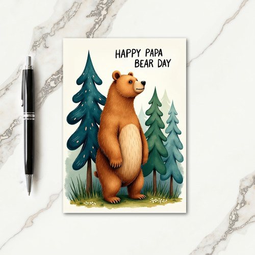 Sweet Papa Bear Day Forest Card