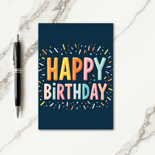 Sweet Pastel Letter Birthday Card