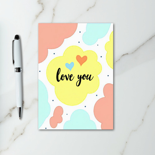 Sweet Pastel Love You Cloud Card