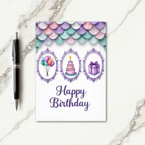 Sweet Pastel Petal Birthday Card