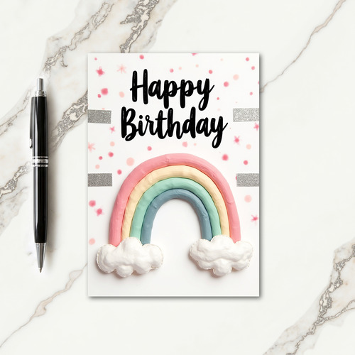 Sweet Pastel Rainbow Card
