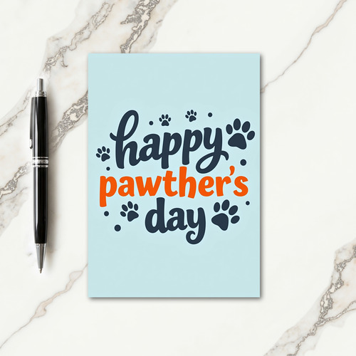 Sweet Pawthers Day Paw Prints Card