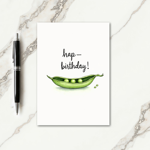 Sweet Pea Pod Birthday Card