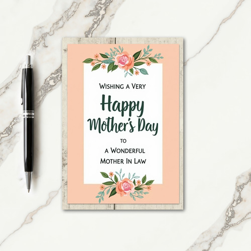 Sweet Peach Blossoms Mothers Day Card