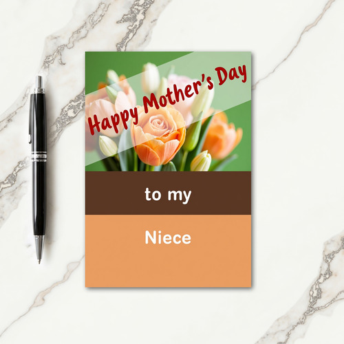 Sweet Peach Rose Mothers Day Card