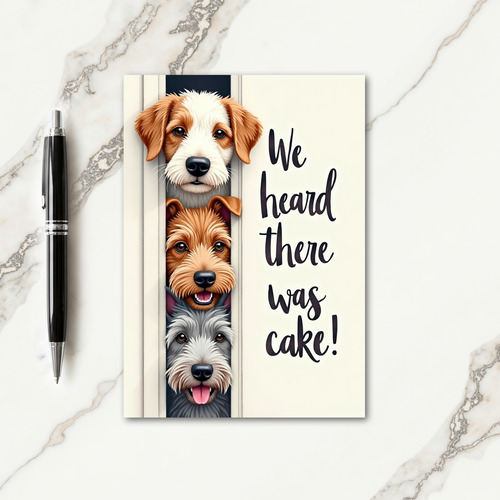 Sweet Peeking Pups Card