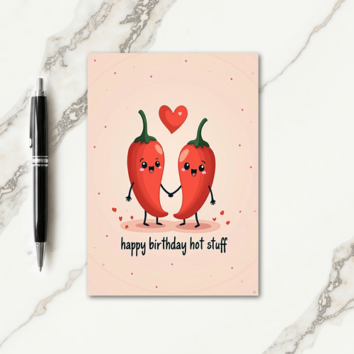 Sweet Pepper Love Birthday Card