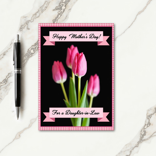 Sweet Pink Bloom Mothers Day Card