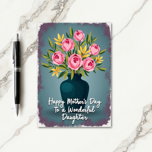 Sweet Pink Blooms Mothers Day Card