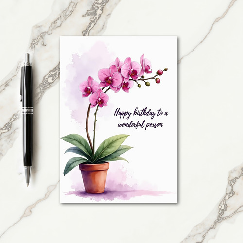 Sweet Pink Blossom Birthday Card