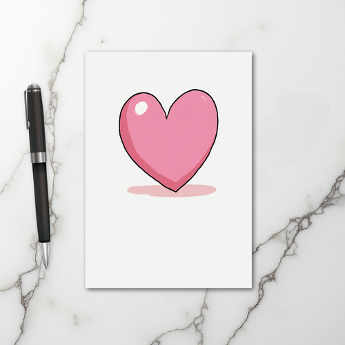 Sweet Pink Heart Greeting Card
