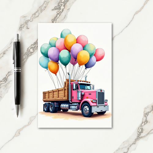 Sweet Pink Truck Card